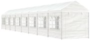 vidaXL Gazebo com telhado 17,84x2,28x2,69 m polietileno branco