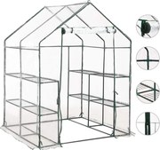 vidaXL Estufa com 8 prateleiras 143x143x195 cm
