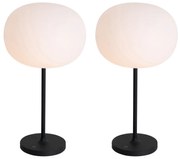 LED Conjunto de 2 candeeiros de mesa recarregáveis modernos brancos - Maloi Moderno