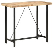 vidaXL Mesa de bar 120x58x107 cm madeira de mangueira áspera