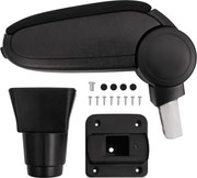 vidaXL Apoio de braço p/ carro 13x32,5x(24-51,5) cm ABS preto