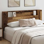 vidaXL Cabeceira com Armário Madeira antiga 180 x 17 x 104.5 cm