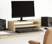vidaXL Suporte para monitor derivados de madeira carvalho sonoma