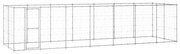 vidaXL Canil de exterior 16,94 m² aço galvanizado