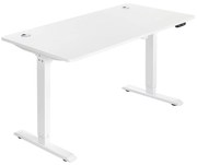 Mesa de escritório eléctrica regulável em altura com motor | SONGMICS | 140 x 70 x 114 cm | branco | LSD012W01.