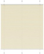 Plissado Cego Creme 120x100cm Largura Tecido 119,4 cm Poliéster
