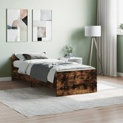 Estrutura de Cama Moona - 75x190 cm - Madeira Rustica - Design Moderno