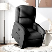 vidaXL Poltrona reclinável elevatória tecido preto