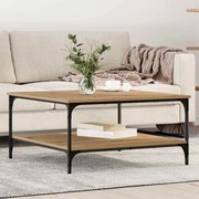 vidaXL Mesa de centro carvalho artisiano 80 x 80 x 40 cm