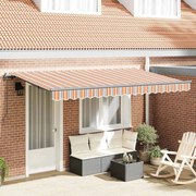 vidaXL Toldo Retrátil Multicolor 400 x 200 cm Poliéster, Alumínio