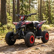 Mini moto 4 elétrica infantil - VOLT 1000 W 36 V, com 3 velocidades reguláveis, c/ marcha atrás Vermelha