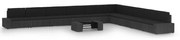 vidaXL 11 pcs conjunto lounge de jardim c/ almofadões vime PE preto