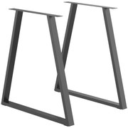 Conjunto de 2 Pés para Mesa 72x6x72cm Pés para Móveis de Aço para Supo