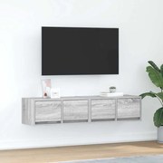vidaXL Móveis TV 2 pcs 60x31x25,5 cm derivados madeira cinzento sonoma