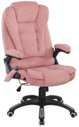 Vinsetto Cadeira de Escritório com 6 Pontos de Massagem Reclinável até 130° com Função de Aquecimento 65x71x110-120 cm Rosa | Aosom Portugal