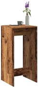 vidaXL Mesa de bar 51x50x103,5 cm derivados de madeira madeira velha