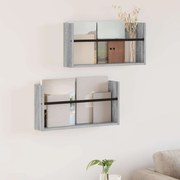 vidaXL Estante de Revistas 2 pcs Cinza Sonoma 60 x 12 x 30 cm