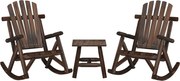 vidaXL 3 pcs conjunto lounge de jardim madeira de abeto maciça