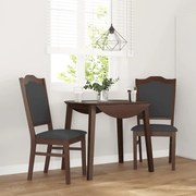 vidaXL Cadeiras de jantar com almofadões 2 pcs madeira maciça castanho