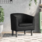 Poltrona em couro artificial preto
