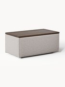 Pufe em bouclé com arrumação Lennon