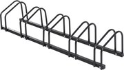 HOMCOM Suporte 5 bicicletas rack de bicicletas suporte de arrumação para pneu 65 mm dim. 145L x 33l x 27H cm aço preto | Aosom Portugal