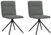 vidaXL Cadeiras de jantar 2 pcs tecido cinzento-escuro