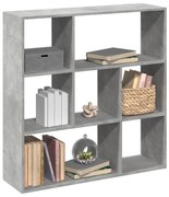 vidaXL Estante divisória 102x29x103,5 cm deriv. madeira cinza cimento