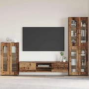vidaXL Buffet com prateleira FLORIN Madeira antiga 55,5 x 29 x 103 cm