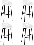 Cadeiras de bar 4 pcs branco