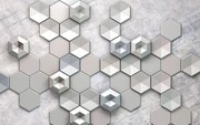 Papel Parede 6004A-VD4 Hexagon Concrete