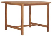 vidaXL Mesa de jantar p/ jardim 110x110x75 cm madeira de teca maciça