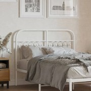 vidaXL Cabeceira de cama 120 cm metal branco