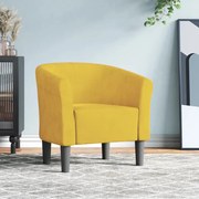 vidaXL Poltrona veludo amarelo