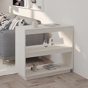 vidaXL Estante 80x35x71 cm madeira de pinho maciça branco