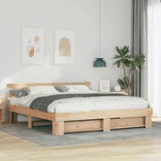 vidaXL Estrutura da Cama Castanho 200 x 200 cm Madeira de pinho maciça