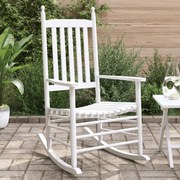 vidaXL Cadeiras baloiço c/ assentos curvos 2 pcs abeto maciço branco