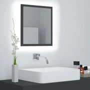 vidaXL Espelho de casa de banho com LED 40x8,5x37 cm acrílico cinza