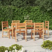 vidaXL Conjunto de jantar para jardim 7 pcs madeira de teca maciça