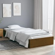 Estrutura de cama solteiro 90x190cm madeira maciça castanho mel