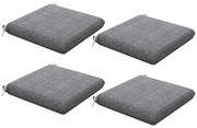 Outsunny Almofadas Cadeiras Jardim Impermeáveis Conjunto 4 Peças Resistente Intempéries Conforto Exterior 47x47x7 cm Cinza | Aosom Portugal