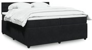 vidaXL Cama com molas/colchão 200x200 cm veludo preto