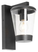 Candeeiro de parede exterior moderno preto IP44 - Joren Moderno