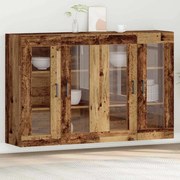 vidaXL Armários de Parede 2 pcs Madeira Velha 69,5 x 34 x 90 cm em Madeira de Engenharia