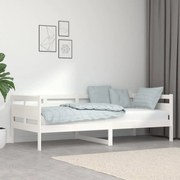 Sofá-cama 90 x 200 cm madeira de pinho maciça branco