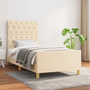 vidaXL Estrutura de cama sem colchão 80x200 cm creme