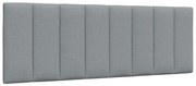 vidaXL Almofadão de cabeceira 120 cm tecido cinzento-claro