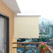 vidaXL Toldo lateral para varanda multifuncional 150x200 cm creme