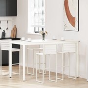 vidaXL Mesa de bar Branco 110 x 55 x 105 cm Madeira de Pinheiro Sólida