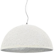 vidaXL Candeeiro suspenso branco e prateado Ø50 cm E27